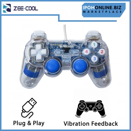 Zee-Cool USB Wired Single Shock Gamepad Controller for PC and Laptop